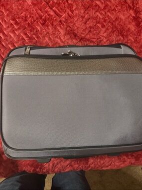Joy Mangano Gray Travel Briefcase with Metallic Accent